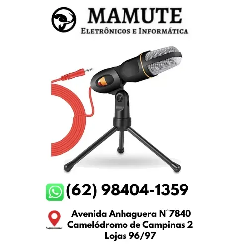 Microfone Condensador Profissional de Mesa P2 Youtuber