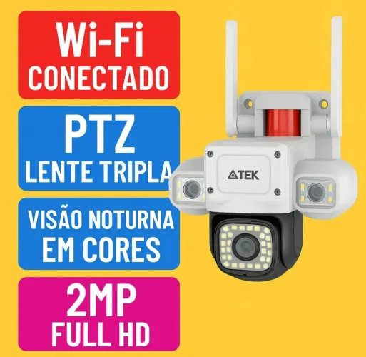 Camera PTZ  Externa Full HD Wi-fi Lente Tripa 
