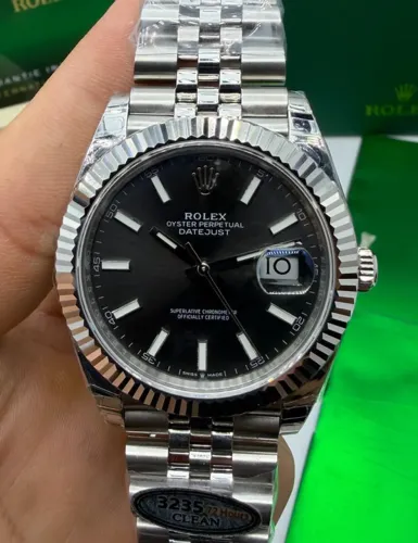 Relogio Rolex Datejust Pulseira Jubilee Eta Super Clone Com Cartao NFC + Caixa da Marca