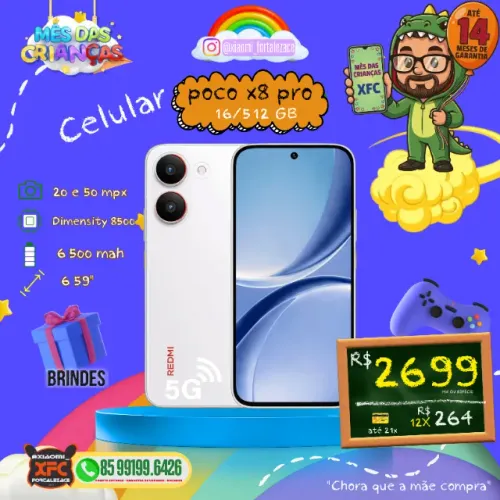 Xiaomi Poco x8 pro novos lacrados originais e globais garantia de 14 meses