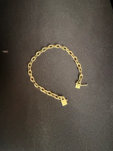 Pulseira ouro 18k formato cadeado