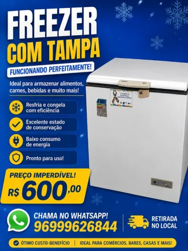Vendo um freezer de uma tampa funcionando perfeitamente 