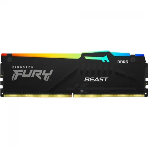 Memória DDR5 Kingston Fury Beast, RGB, 32GB (2x16), 5200Mhz, Black
