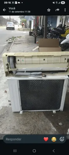 Vendo ar condicionado de 9 mil BTUs, contato *50 Zap