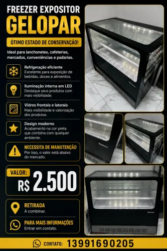 Vitrine expositor gelopar 
