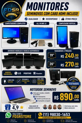 MONITORES POSITIVO - 19? E 20? - TESTADOS E FUNCIONANDO
