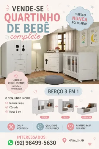 Vendo quartinho de bebê completo 