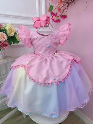 Vestido infantil circo Rosa