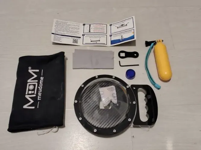 MeuDome Touch Para GoPro - com alça de mão e disparador + boia bastão (brinde)