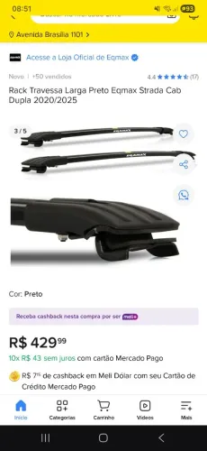 Rack travessa larga Eqmax