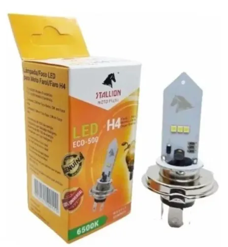 Par de Lâmpada farol led H4 6500k super branca moto/carro