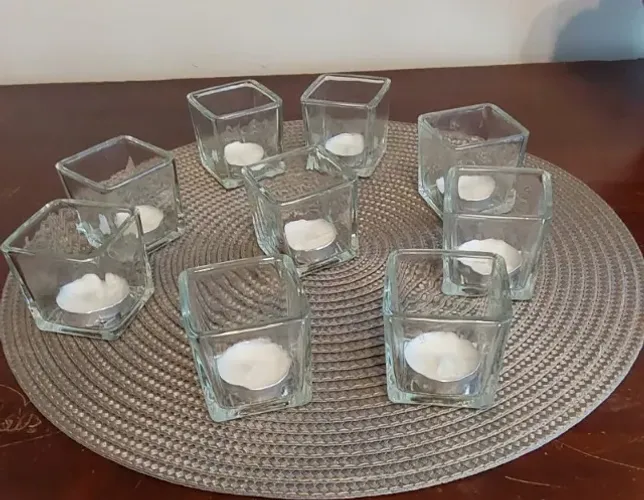 Castiçal para Vela Réchaud - Conjunto com 9 unidades