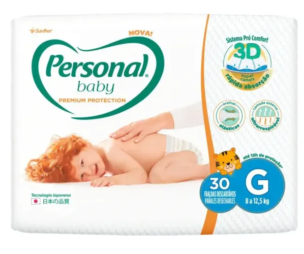 Fralda Personal Baby Tam G - 30 unid.