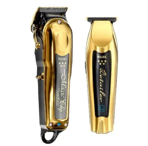 Wahl Kit Profissional Magic Clip Gold 6500 RPM e Detailer Gold 7200 RPM Sem Fio Bivolt