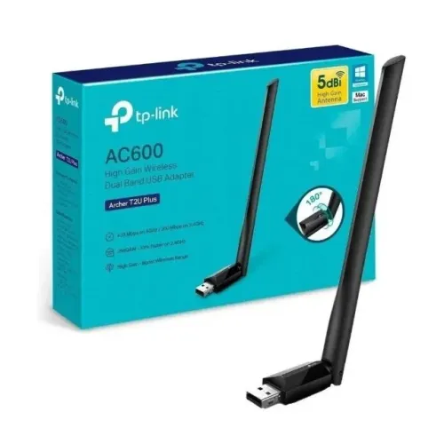 ADAPTADOR WIRELESS DUAL BAND TP-LINK AC600 ARCHER T2U PLUS - LOJA DADO DIGITAL