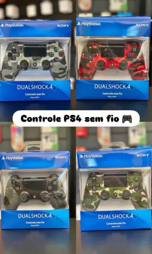Controle PS4 Wireless + Fio de carregamento