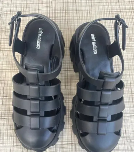 Sandália Mini Melissa Megan Preta - Tamanho 32 