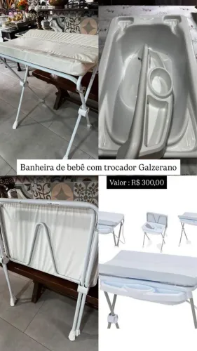 Banheira de bebê com trocador