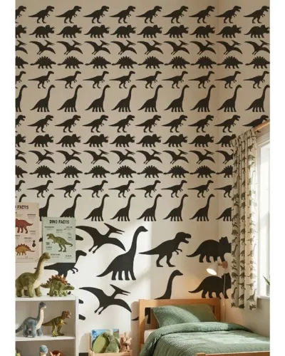 ADESIVO DE PAREDE DE DINOSSAURO KIT COM 61 ADESIVOS DECORATIVOS