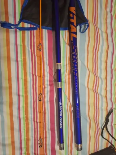 Kit completo para Pesca: Vara Vital Surf + Molinete Okuma + Acessórios