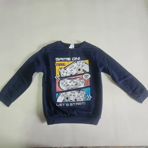 Blusão de moletom mr Kids azul tamanho 6