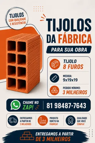 Tijolo tijolos diretamente de fábrica - pague na entrega 