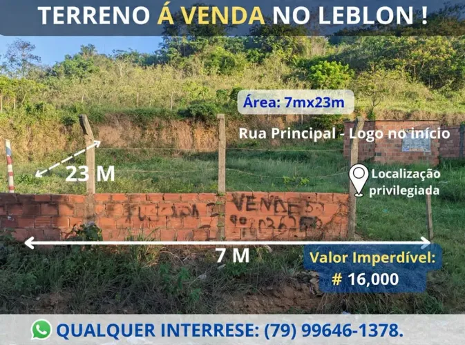 Vende-se terreno no bairro Leblon