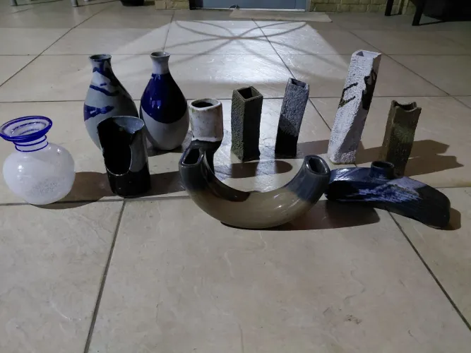vasos ornamentais de cerâmica peças pequenas ideal para decoração lote 12 peças vendo.