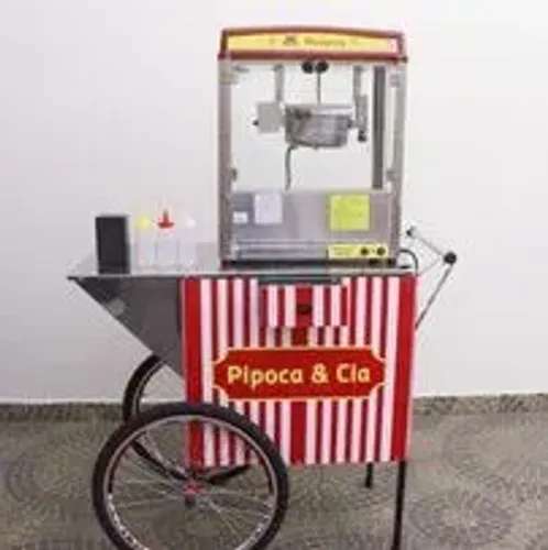 Carrinho de pipoca elétrico retro venda e a gás novo de fábrica