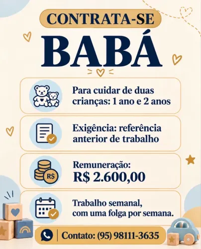 Contrata-se Babá