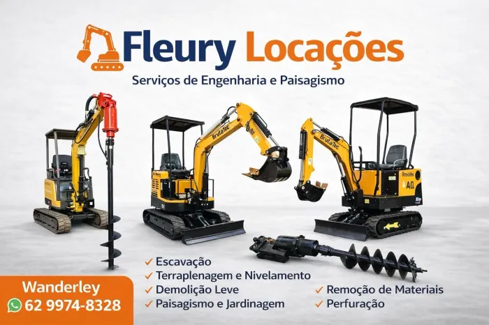 Locação MINI ESCAVADEIRA 