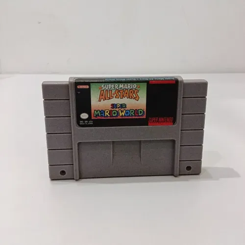 Vendo Cartucho Primeira Linha Super Mario AllStars + Super Mario World Nintendo Semi novo 