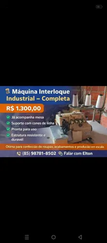 Máquina interloque industrial 