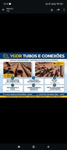 Tubos em bom estado