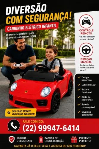 Carrinho elétrico infantil