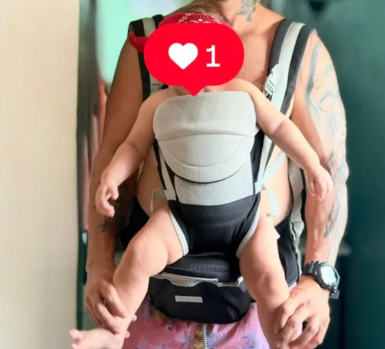 Canguru com banco de cintura bebê