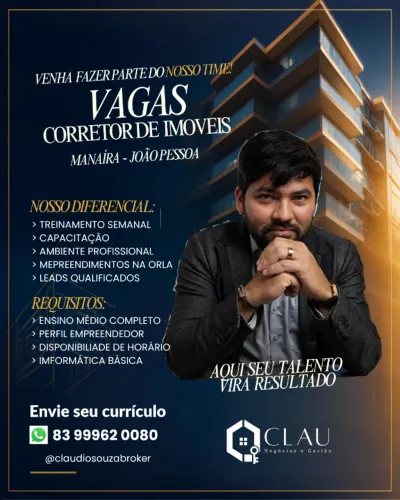 VAGA PARA CORRETOR AUTONOMO