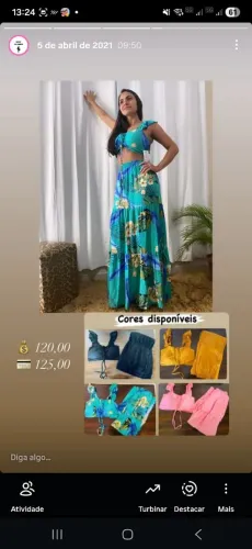 Conjunto saia e croped 