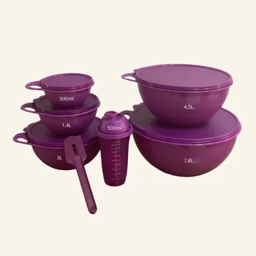 Tupperware Kit 7 peças - Linha Criativa - Roxo