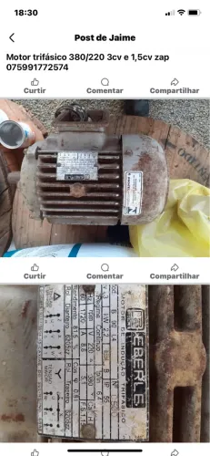 Motor 3cv 220/380 volts