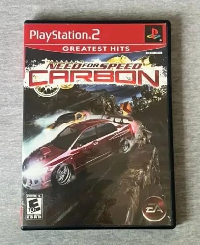 PlayStation 2 -<br>NEED FOR SPEED<br>CARBO<br>GREATEST HITS<br>NEED FOR SPEED<br>CARBON