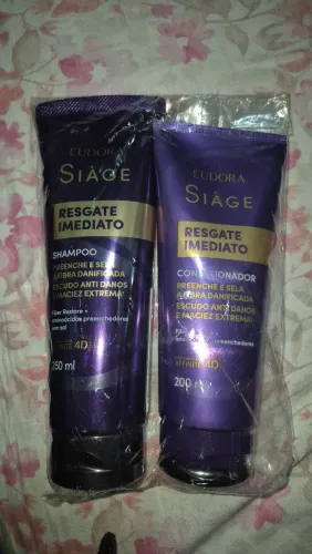 Kit shampoo e condicionador resgate imediato siage
