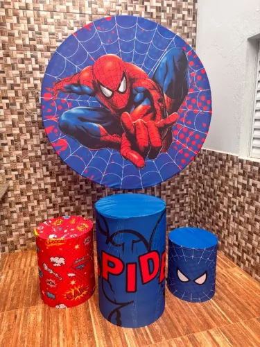 Trio Capas Cilindros + Painel Veste Fácil Sky, Hulk e Homem aranha