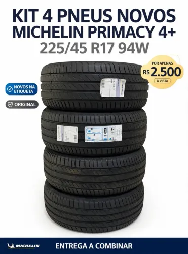 KIT 4 PNEUS NOVOS MICHELIN PRIMACY 4+ 225/45 R17 94W