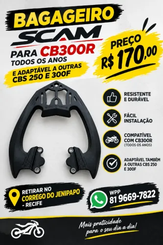 Bagageiro SCAM para Honda CB300R