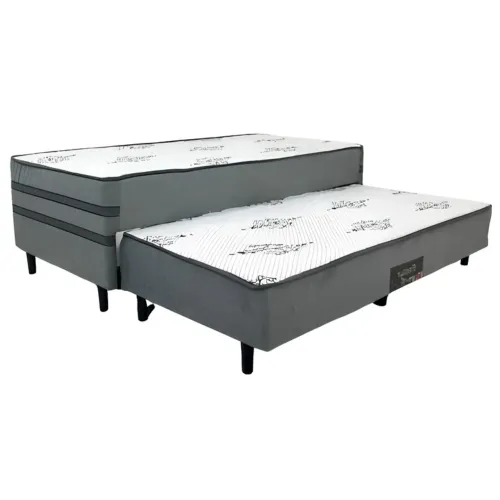 Cama box solteiro com auxiliar molas ensacadas com PILLOW TOP - ENTREGA HOJE -