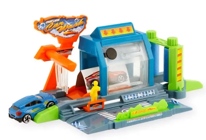 Lava Rápido Fast Lane Car Wash Playset - Pista de Carrinhos