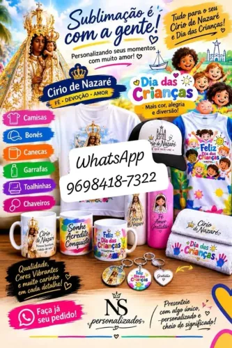 Trabalhamos com sublimação