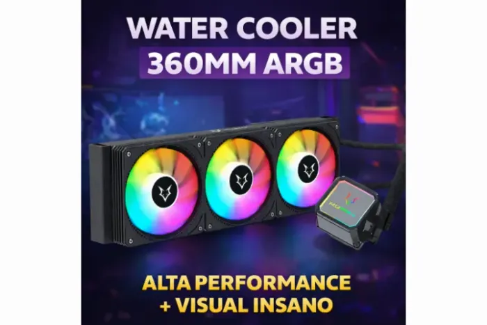 Water Cooler Husky Freezy, Iluminação ARGB, 360mm, AMD e Intel, Preto - HWT300PT