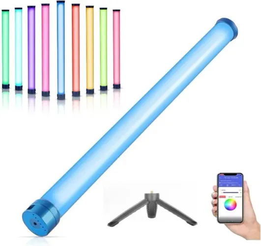 Bastão De Led Rgb Sokani X25 Profissional Controle Tubo Led Estrutura Preto Luz Preto 110V